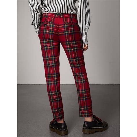 burberry tartan trousers womens|burberry ladies trousers.